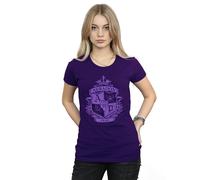 Disney The Descendants Auradon Prep Crest Cotton T-Shirt In Purple Purple L