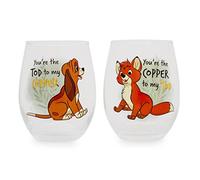 Disney The Fox and The Hound 20-Ounce Teardrop Stemless Wine Glass | Set of 2