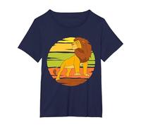 Disney The Lion King Adult Simba Pride Rock Sun T-Shirt T-Shirt, Women's Plus, Navy Blue, 1X