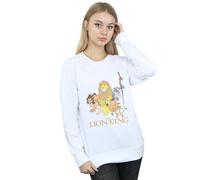 Disney Women's The Lion King Group Sweatshirt White Medium