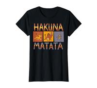 Disney The Lion King Hakuna Matata Solid Blocks T-Shirt, Women, Black, 3X-Large