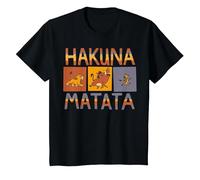 Disney The Lion King Hakuna Matata Solid Blocks T-Shirt, Youth, Black, Small