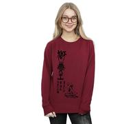Disney The Lion King Pride Rock Calligraphy Sweatshirt In Burgundy Burgundy L