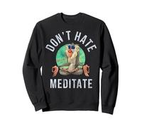 Disney The Lion King Rafiki Don't Hate Meditate Portrait Sweatshirt, Adult Unisex, Black, Medium