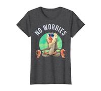 Disney The Lion King Rafiki No Worries T-Shirt, Women, Dark Heather Grey, Medium