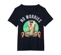 Disney The Lion King Rafiki No Worries T-Shirt, Women's Plus, Black, 3X