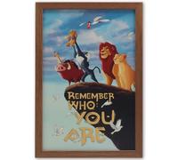 Disney The Lion King Remember Who You Are Framed Wood Wall Decor - Inspirational Pride Rock Wall Art for Home