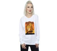 Disney Women's The Lion King Simba And Mufasa Sweatshirt White Large