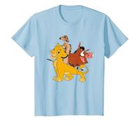 Disney The Lion King Simba, Pumba And Timon T-Shirt, Youth, Baby Blue, Small