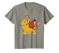 Disney The Lion King Simba, Pumba And Timon T-Shirt, Youth, Slate Grey, Small