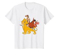 Disney The Lion King Simba, Pumba And Timon T-Shirt, Youth, White, Large