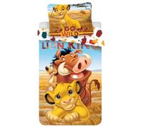 Disney The Lion King Single Size Bedding Set | 100% Cotton Duvet Cover 140 x 200 cm + Large Pillowcase 70 x 90 cm