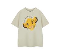 Disney The Lion King Unisex Kids Beige The One True King Short Sleeved T-Shirt - 3-4 Years