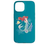 Disney The Little Mermaid Ariel and Flounder Under the Sea Case for iPhone 15