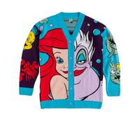 Disney The Little Mermaid Ariel and Ursula Oversized Knitted Cardigan Off-White
