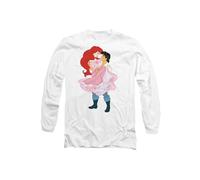 Disney The Little Mermaid Ariel & Erik Long Sleeve T-Shirt, White | Size: Large Disney White L