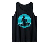 Disney The Little Mermaid Ariel Silhouette in Blue Tank Top, Men, Black, Small
