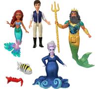 ?Disney The Little Mermaid Ariel's Adventures Story Set with 4 Small Dolls and A
