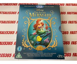 Disney, The Little Mermaid, Complete Collection, 3 Blu ray disc set, New Sealed.