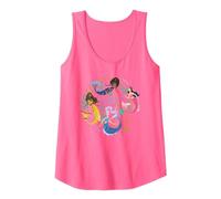 Disney The Little Mermaid Dance Beneath the Waves Tank Top, Women, Neon Pink, Medium