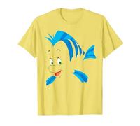 Disney The Little Mermaid Flounder Costume T-Shirt, Men, Lemon Yellow, Medium