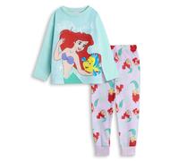 Disney The Little Mermaid Girls Multi Long Sleeve Long Leg Pyjama Set | Ariel Flounder Sleepwear for Bedtime & Lounging | Comfortable Nightwear for Kids Merch - 4-5 Years