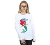 (L, White) Disney Womens/Ladies The Little Mermaid Line Ariel Sweatshirt