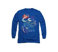 Disney The Little Mermaid World is my Oyster Long Sleeve T-Shirt, Royal | Size: Small Disney Royal S