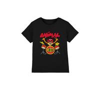 Muppets Disney The Animal Drums Kids T-Shirt, Black, 5-6Y
