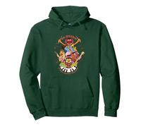 Disney The Muppets Dr Teeth & Electric Mayhem Keyboard Band Pullover Hoodie, Adult Unisex, Dark Green, XX-Large
