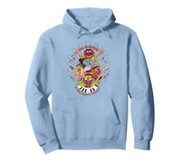 Disney The Muppets Dr Teeth & Electric Mayhem Keyboard Band Pullover Hoodie, Adult Unisex, Dusty Blue, X-Large