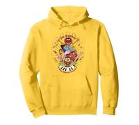 Disney The Muppets Dr Teeth & Electric Mayhem Keyboard Band Pullover Hoodie, Adult Unisex, Lemon Yellow, XX-Large