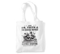 Disney The Muppets Dr Teeth Elstree Stadium Grocery Travel Reusable Tote Bag In White White