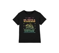 Muppets Disney The Dr Teeth and The Electric Mayhem Poster Kids T-Shirt, Black, 7-8Y