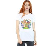 Disney Women's The Muppets Group Circle Cotton Boyfriend T-Shirt in White | Size: 5XL Disney White 5XL