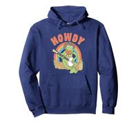 Disney The Muppets Kermit The Frog Howdy Retro Chest Logo Pullover Hoodie