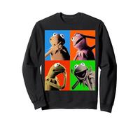 Disney The Muppets Kermit The Frog Pop Art Sweatshirt, Adult Unisex, Black, Small
