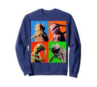 Disney The Muppets Kermit The Frog Pop Art Sweatshirt, Adult Unisex, Navy Blue, XX-Large