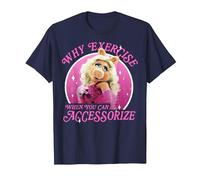 Disney The Muppets Miss Piggy Why Exercise Accessorize T-Shirt, Men, Navy Blue, Small