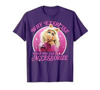 Disney The Muppets Miss Piggy Why Exercise Accessorize T-Shirt, Men, Purple, Small