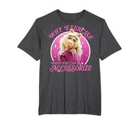 Disney The Muppets Miss Piggy Why Exercise Accessorize T-Shirt, Men's Big and Tall, Dark Heather Grey, 2X Tall