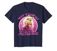 Disney The Muppets Miss Piggy Why Exercise Accessorize T-Shirt, Youth, Navy Blue, Medium
