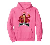 Disney The Muppets Pepé the King Prawn Four Thumbs Up Okay Pullover Hoodie, Adult Unisex, Bright Pink, X-Large