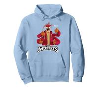 Disney The Muppets Pepé the King Prawn Four Thumbs Up Okay Pullover Hoodie, Adult Unisex, Dusty Blue, Small