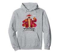 Disney The Muppets Pepé the King Prawn Four Thumbs Up Okay Pullover Hoodie, Adult Unisex, Heather Grey, X-Large