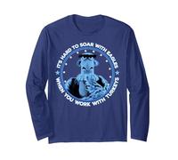 Disney The Muppets Sam Eagle When You Work With Turkeys Long Sleeve T-Shirt, Adult Unisex, Navy Blue, Small