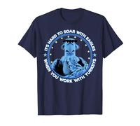 Disney The Muppets Sam Eagle When You Work With Turkeys T-Shirt, Men, Navy Blue, 4X-Large