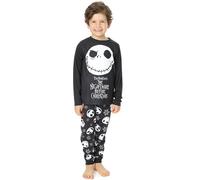 Disney The Nightmare Before Christmas Boys Pyjamas | Jack Skellington Sally Halloween Festive Long Sleeve Long Leg PJs Set | Matching Family Pajama Nightwear for Kids