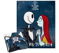 Disney The Nightmare Before Christmas Fleece Blanket 150 x 130cm, Soft Warm Bed & Sofa Throw Blanket, Secret Santa Xmas Gifts (Multi)