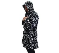 Disney The Nightmare Before Christmas Jack Skellington Adult Plush Hooded Fleece Robe, Black, L-X-L